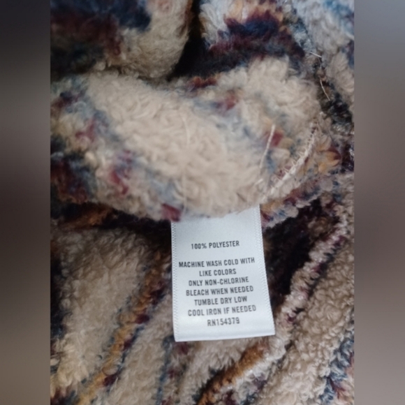 AERO Southwest Quarter Zip Fleece Top Size Medium Tan & Brown - Picture 6 of 14